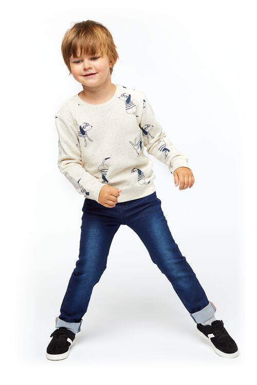 pantalon jogdenim enfant modèle skinny bleu foncé