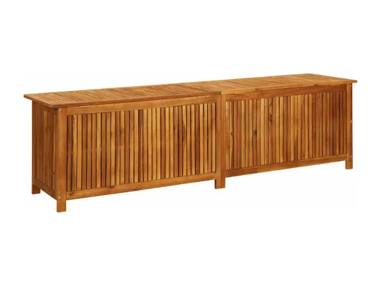Boîte de rangement de jardin 200x50x58 cm Bois d'acacia solide
