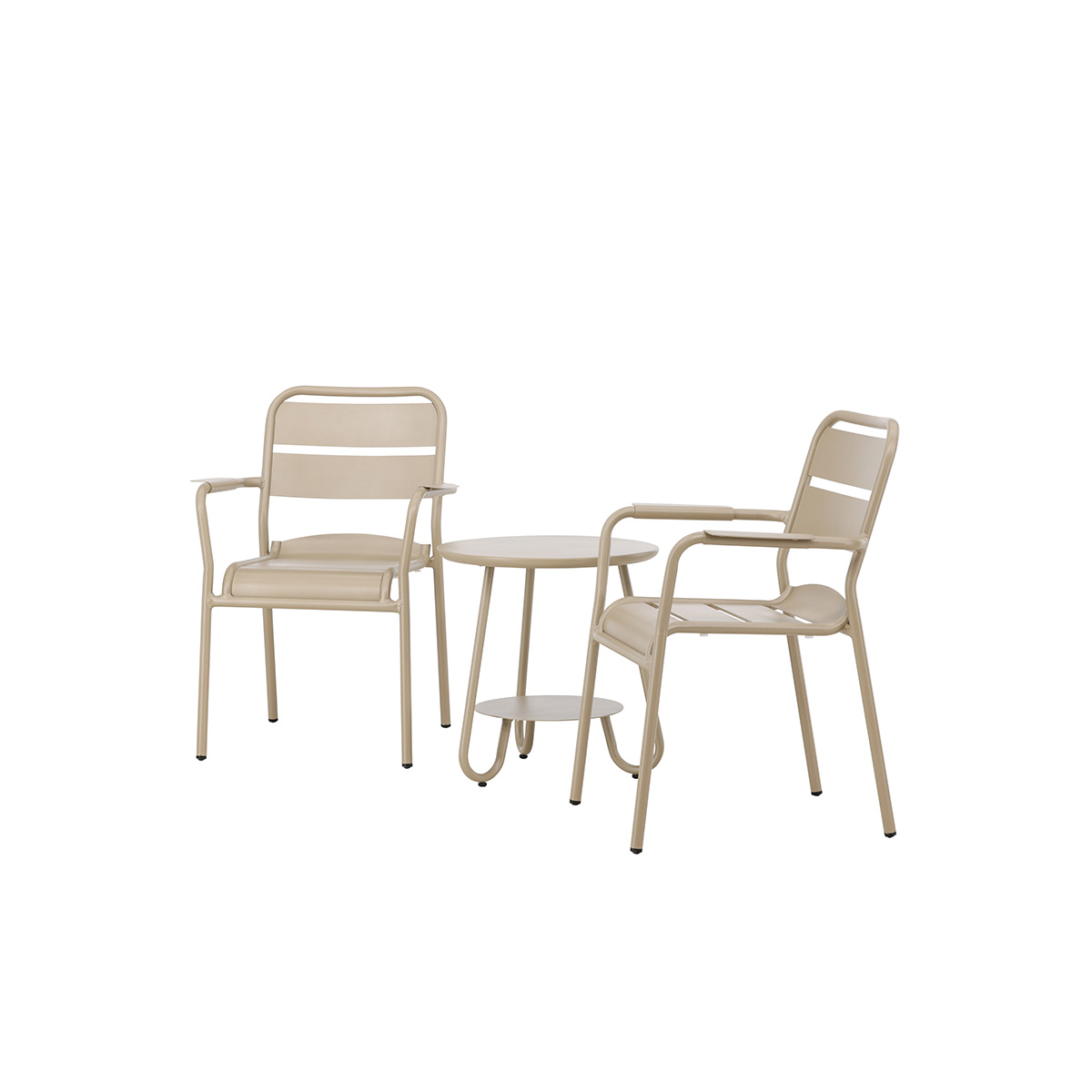 Tuin bistroset Caro aluminium Beige