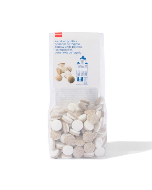 pastilles de réglisse noir et blanc