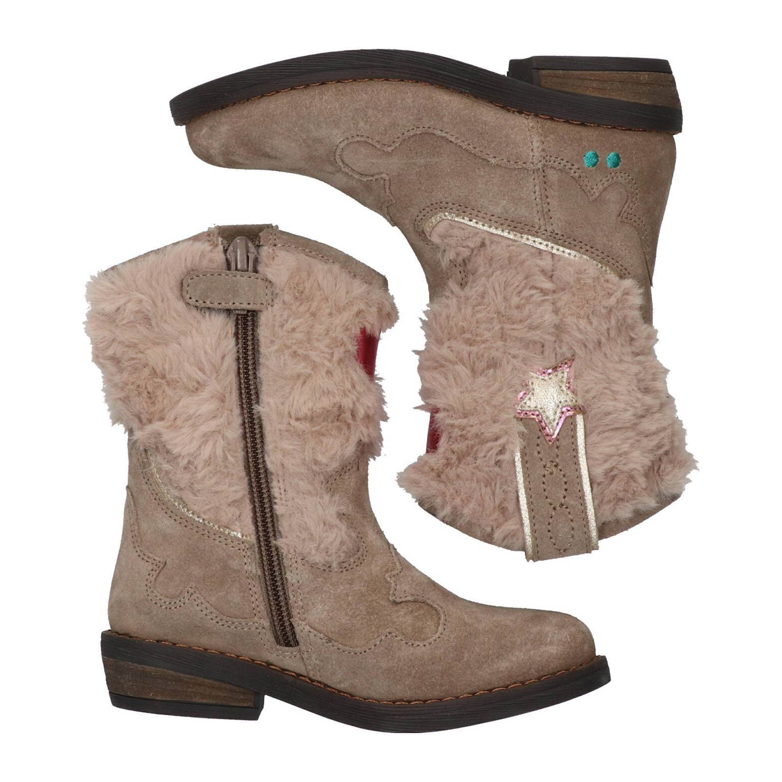 BunniesJR Roxy Rodeo  suède cowboylaarzen taupe
