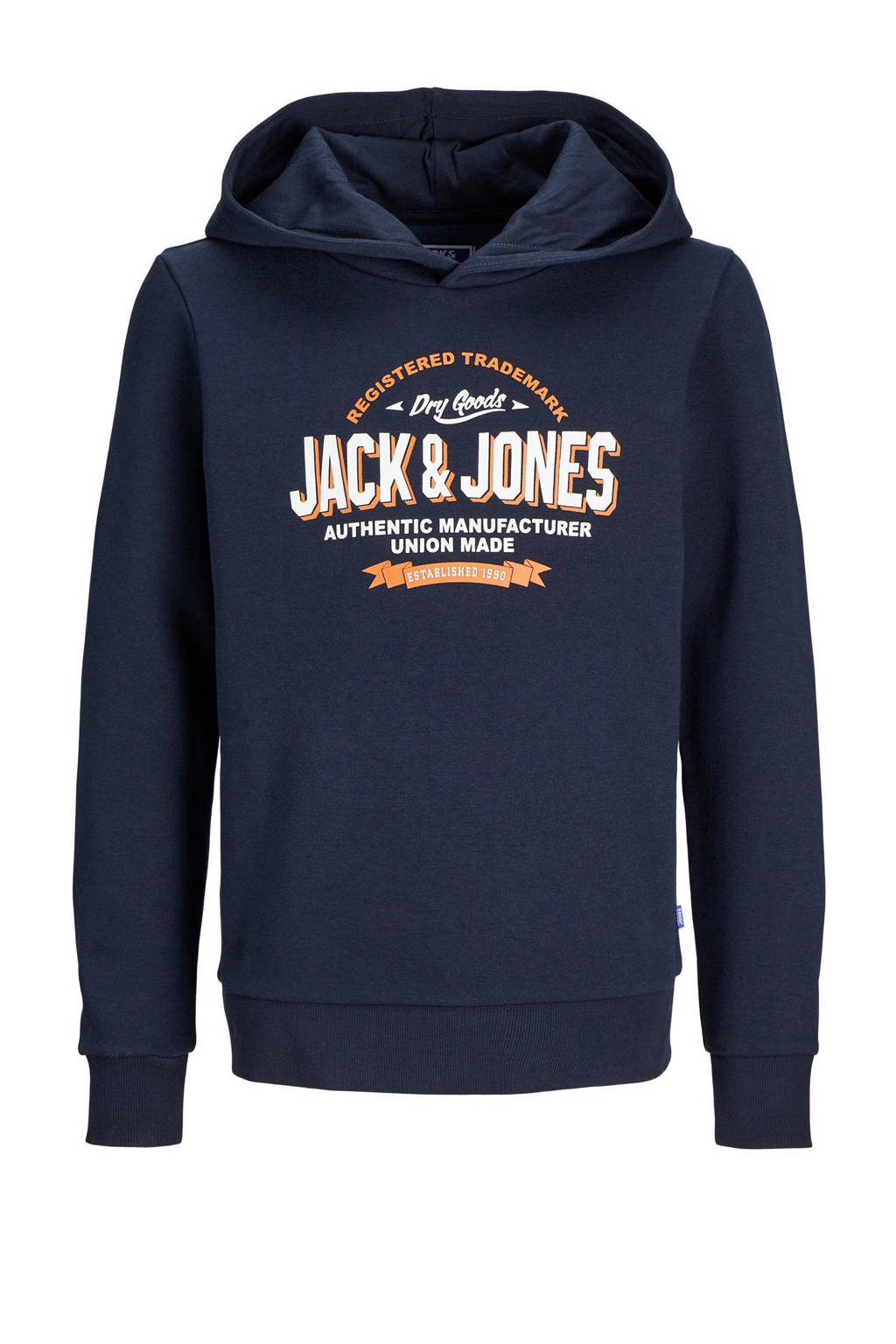 JACK & JONES hoodie JJELOGO met logo donkerblauw
