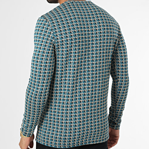 Tee Shirt Manches Longues X Bleu Clair Beige