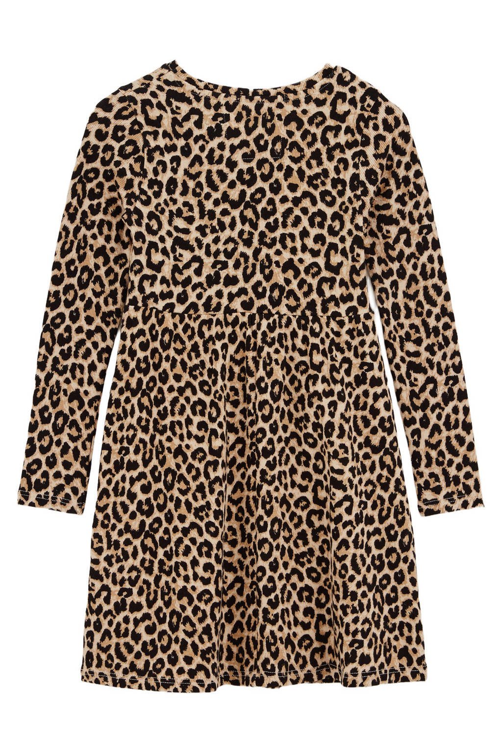WE Fashion jurk beige/bruin/zwart