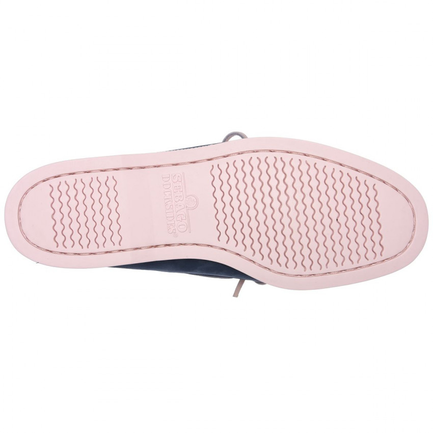 DOCKSIDES NUBUCK Blue Navy Baby Pink-CHAUSSURES BATEAU POUR HOMME EN NUBUCK Blue Navy