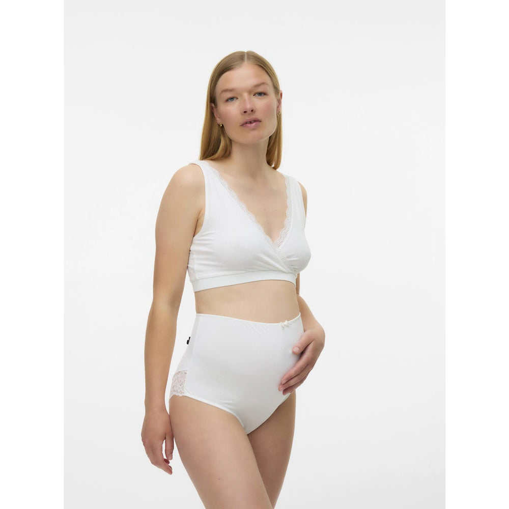 Køb Mama;licious Snow White Black Mlhelena Crossy Lace Bra 2F 2-P Noos