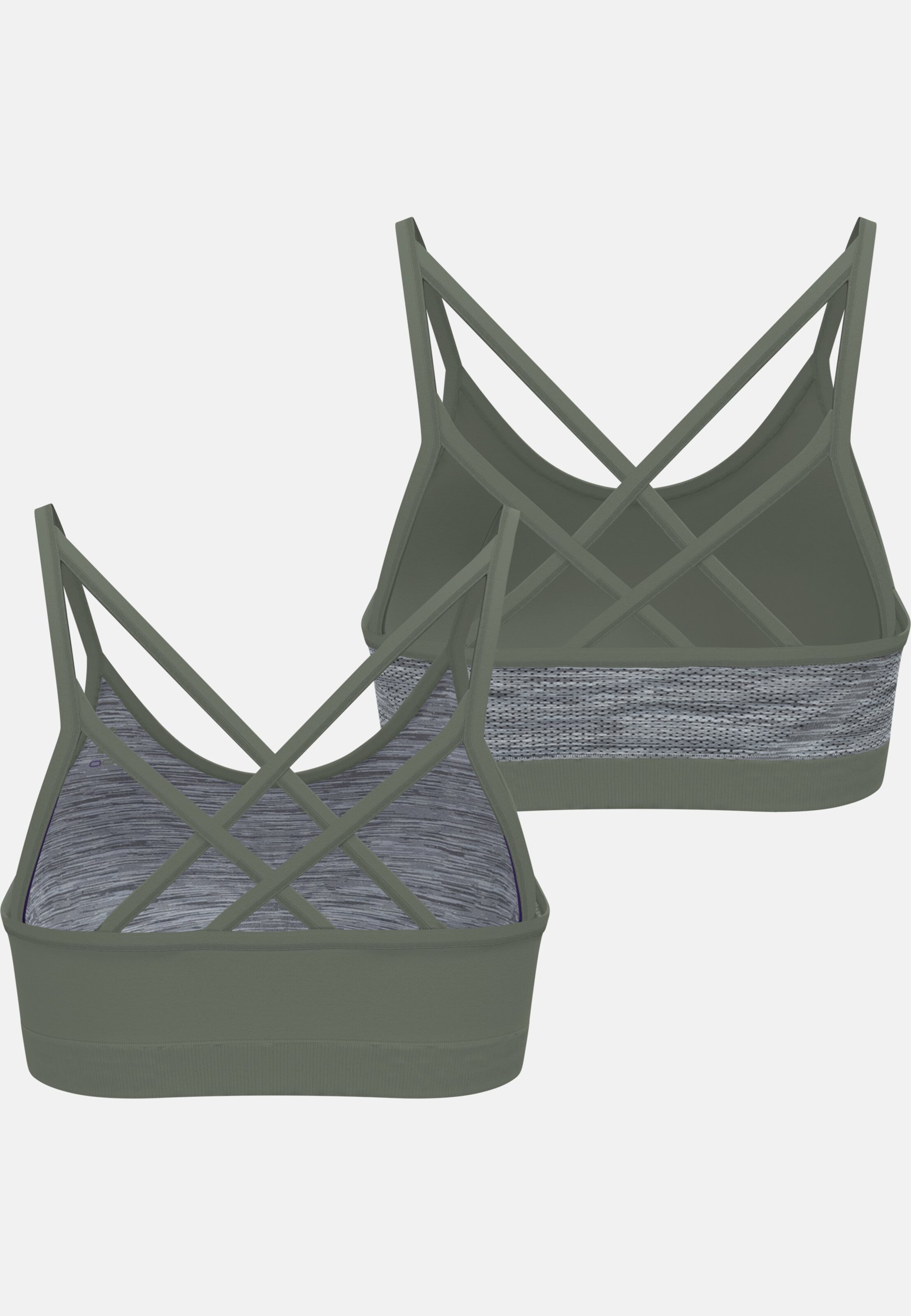 Seamless Wende-Sport-BH mit sanftem Halt in shadow - grey melange