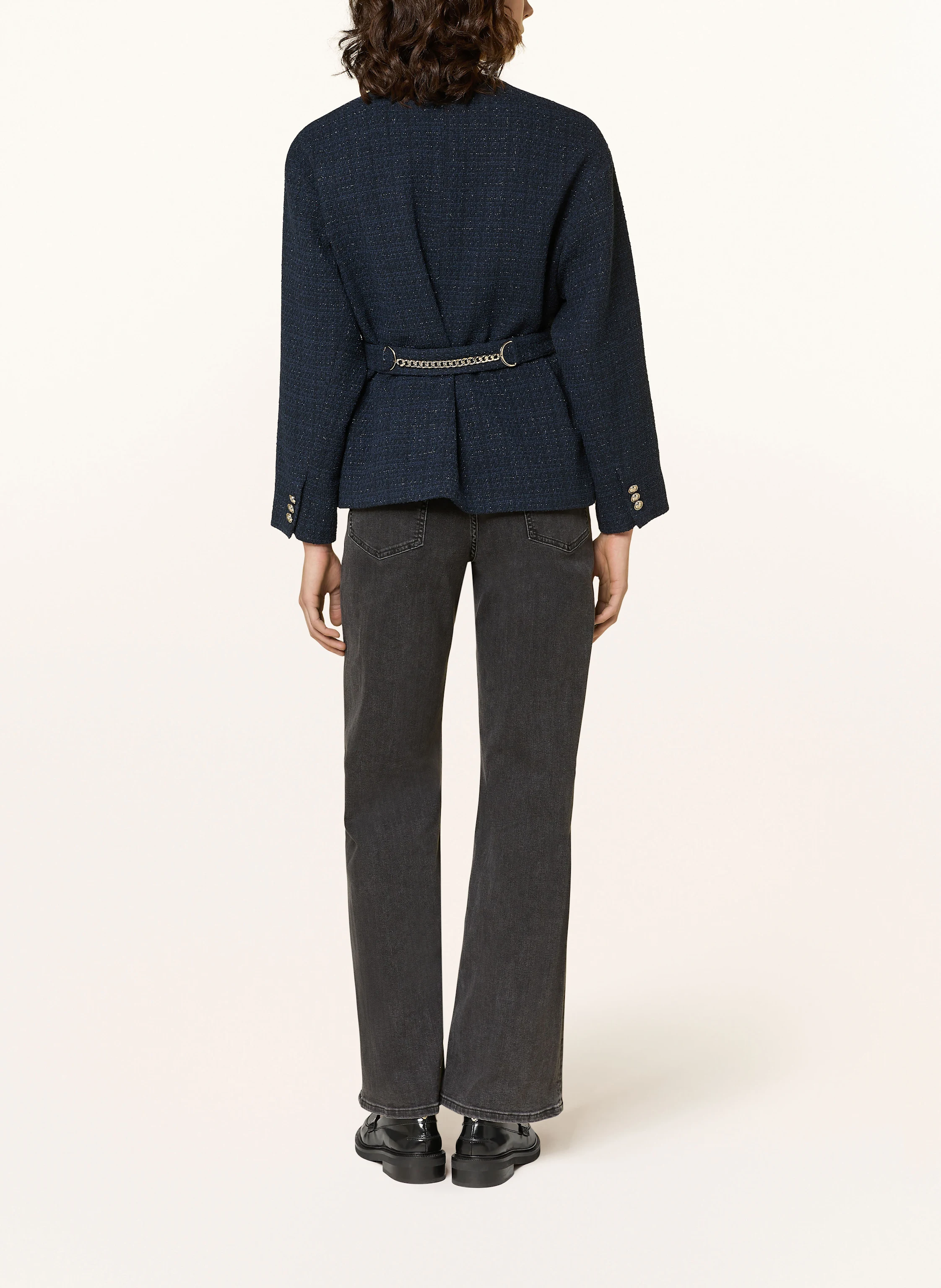 maje Bouclé-Jacke mit Glitzergarn