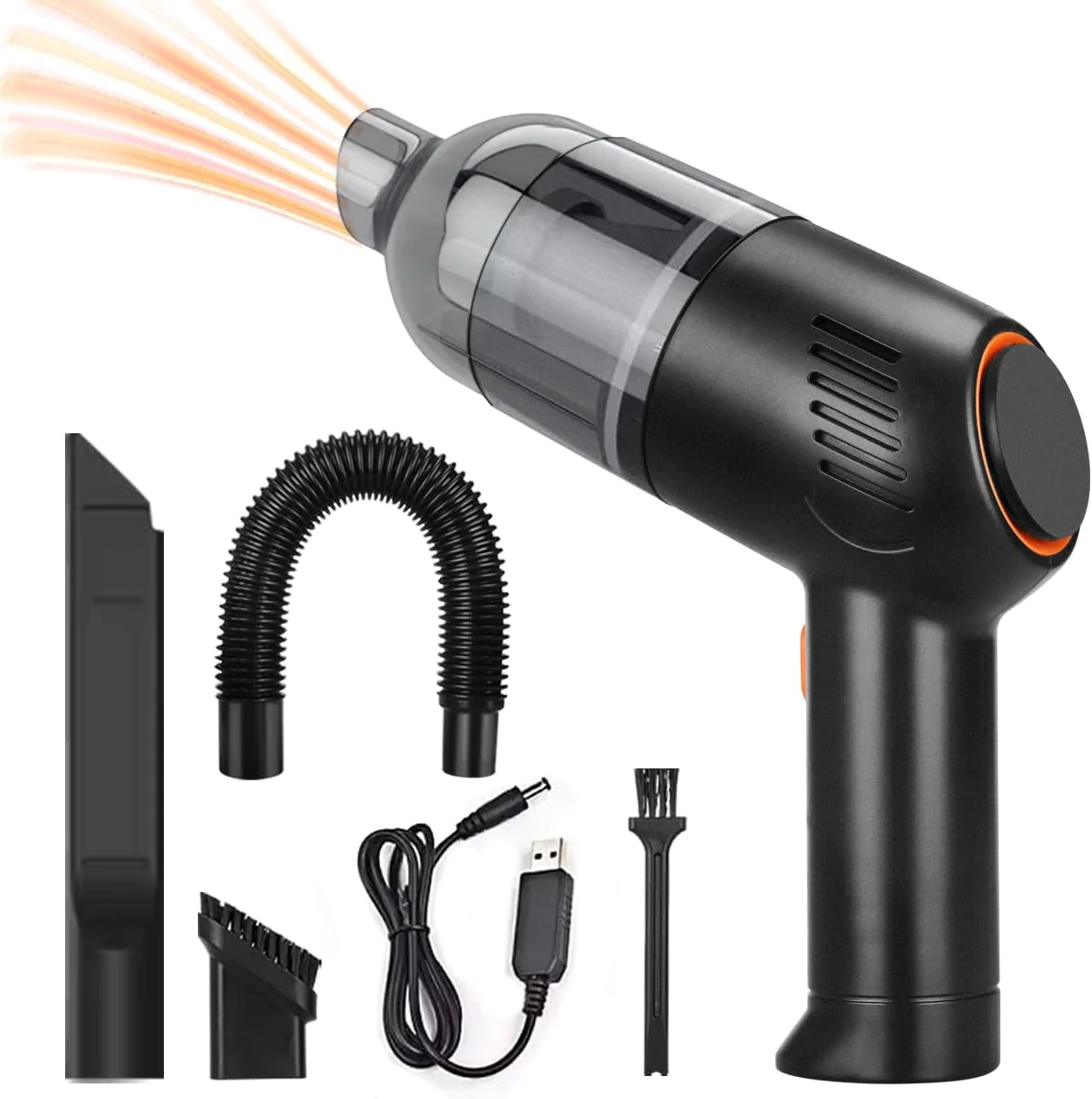 Aspirateur de table sans fil 3 in 1 rechargeable 9000PA noir Vendos85