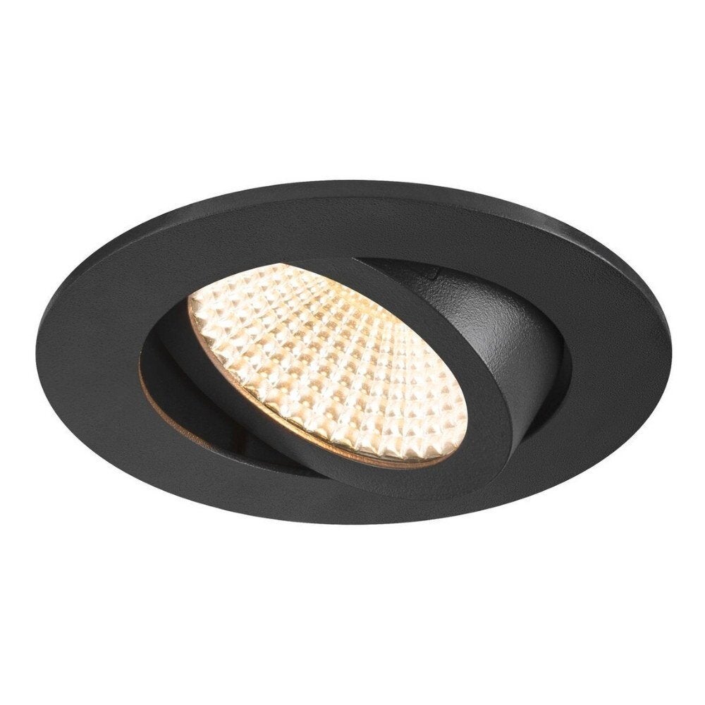 LED inbouwplafondlamp New Tria in zwart 8,3W 750lm rond 60°