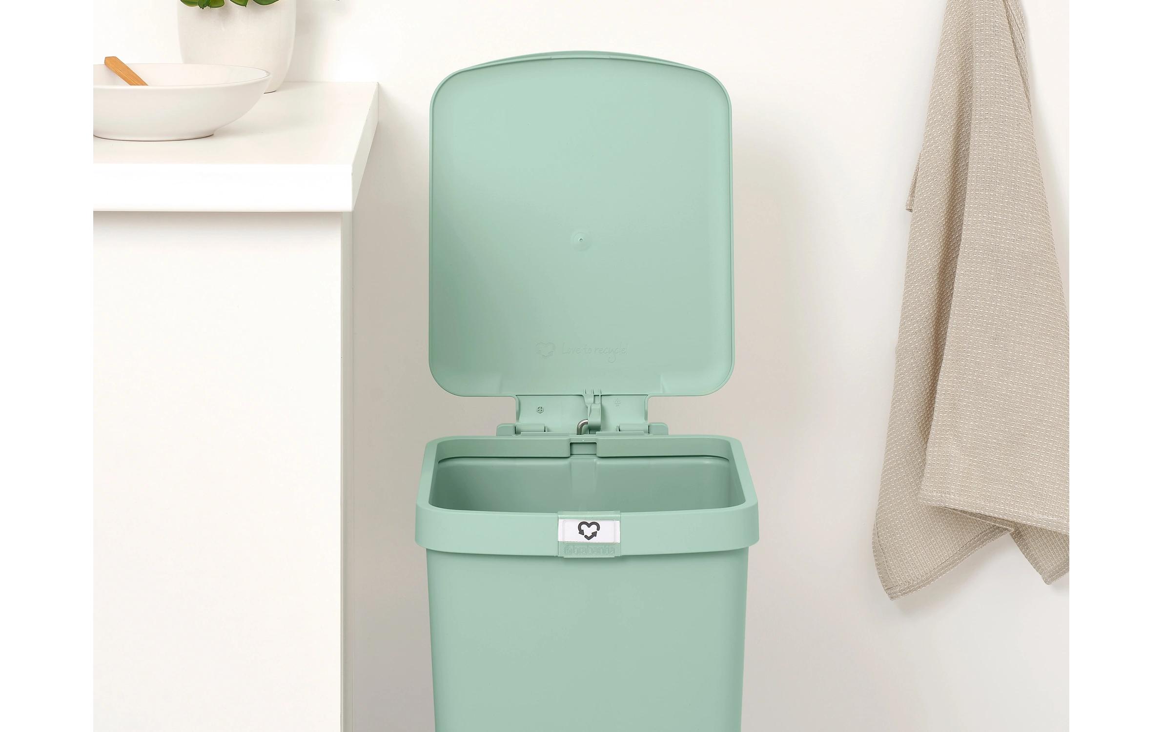 Recyclingbehälter StepUp 25 l, GrünTreteimer für Recyclingmaterialien