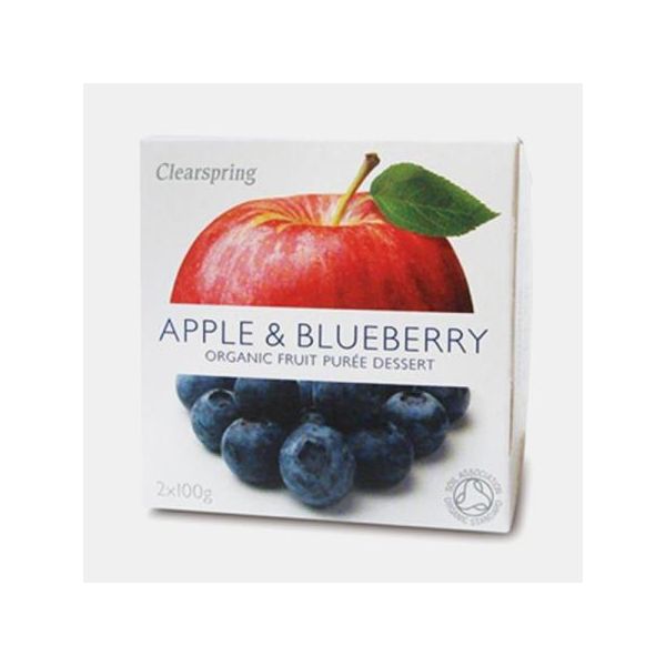 Clearspring Pure Fruta Maçã Mirtilo Bio 2x100g