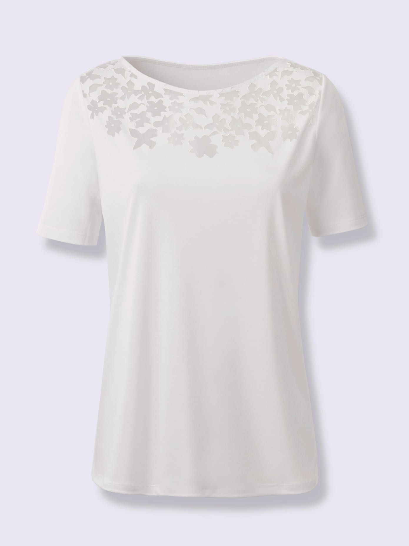 T-shirt à manches courtes parties transparentes