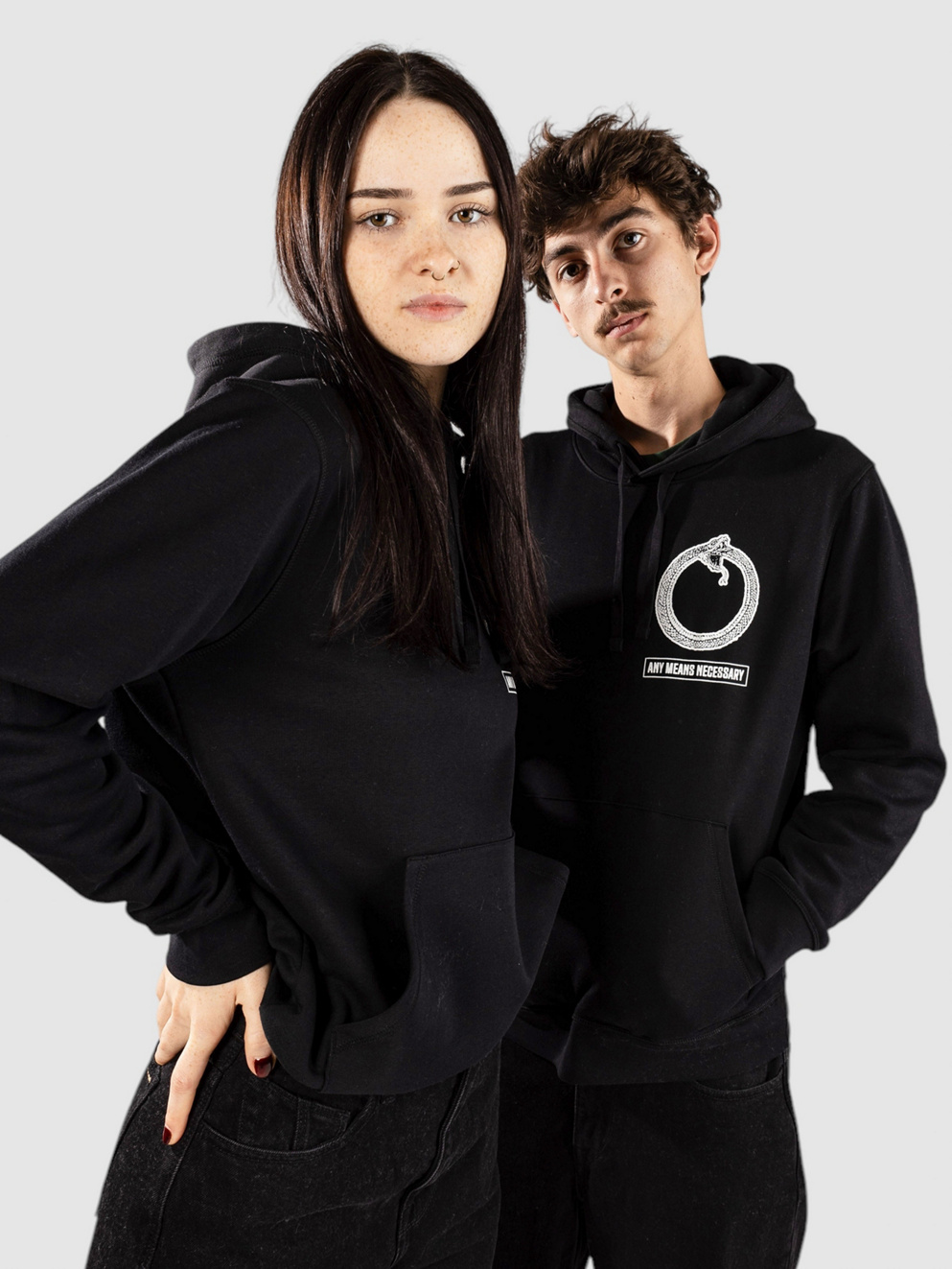 Any Means Necessary The World Hoodie black