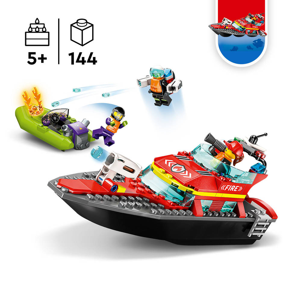 LEGO City reddingsboot brand 60373