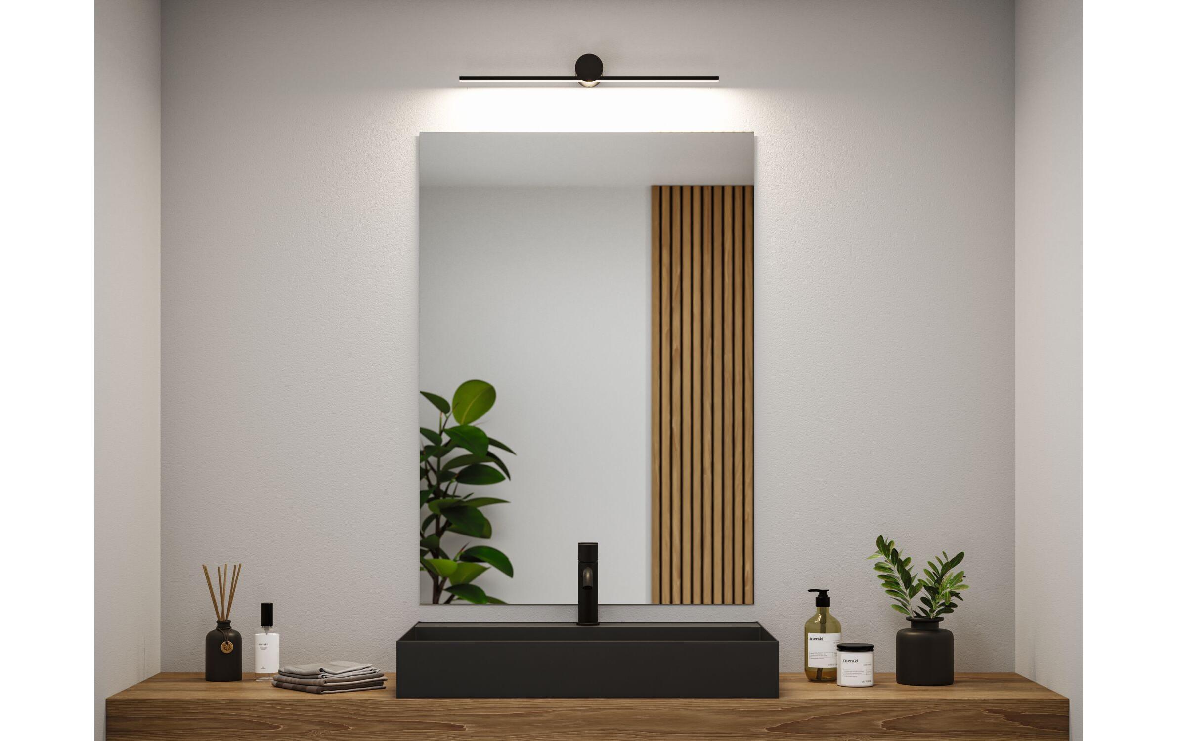 Spiegelleuchte LED Sava 5W SchwarzSpiegelrohrleuchte mit Schutzart IP44