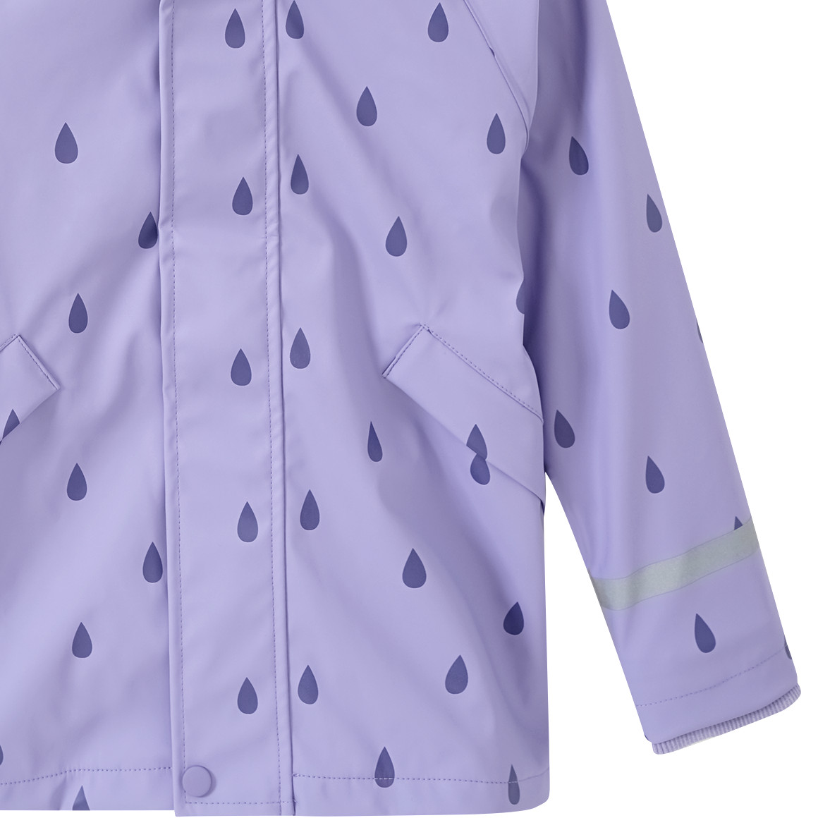 Topolino Kinder Regenjacke mit Regentropfen-Muster helllila