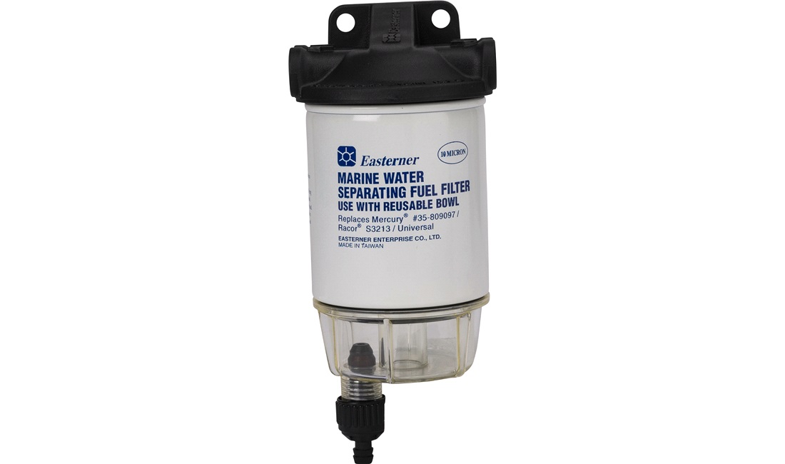 Benzin filter 10 micron, komposit top, klar bund