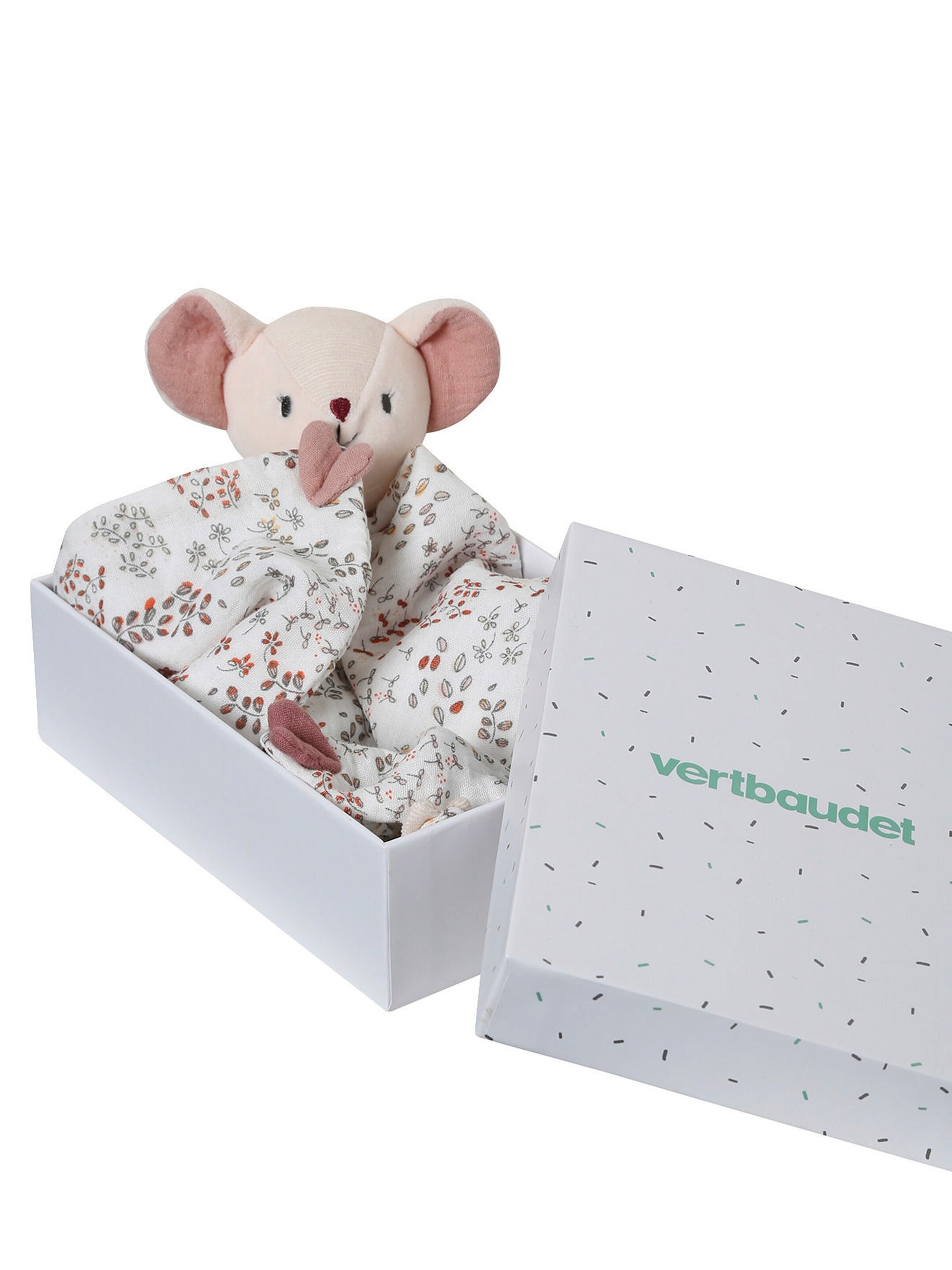 Vertbaudet Baby Schmusetuch LANDHAUS weiß geblümt/mini flora