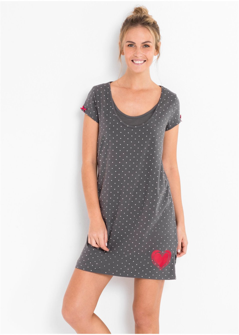 Chemise de nuit d'allaitement coton