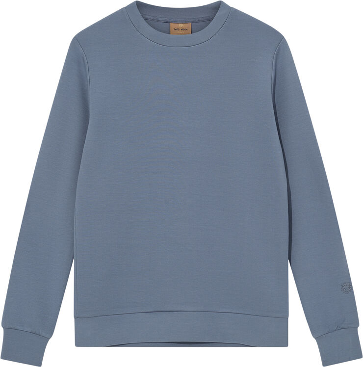 Mos Mosh Gallery MMGAbel Crew Neck Sweat Ocean blue