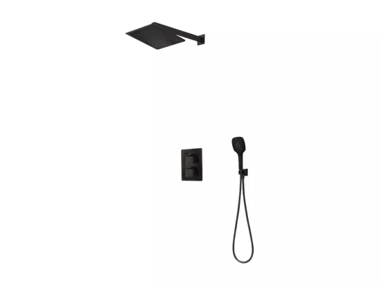 Colonne de douche encastrée carré PAINI Ruby Noir Mat