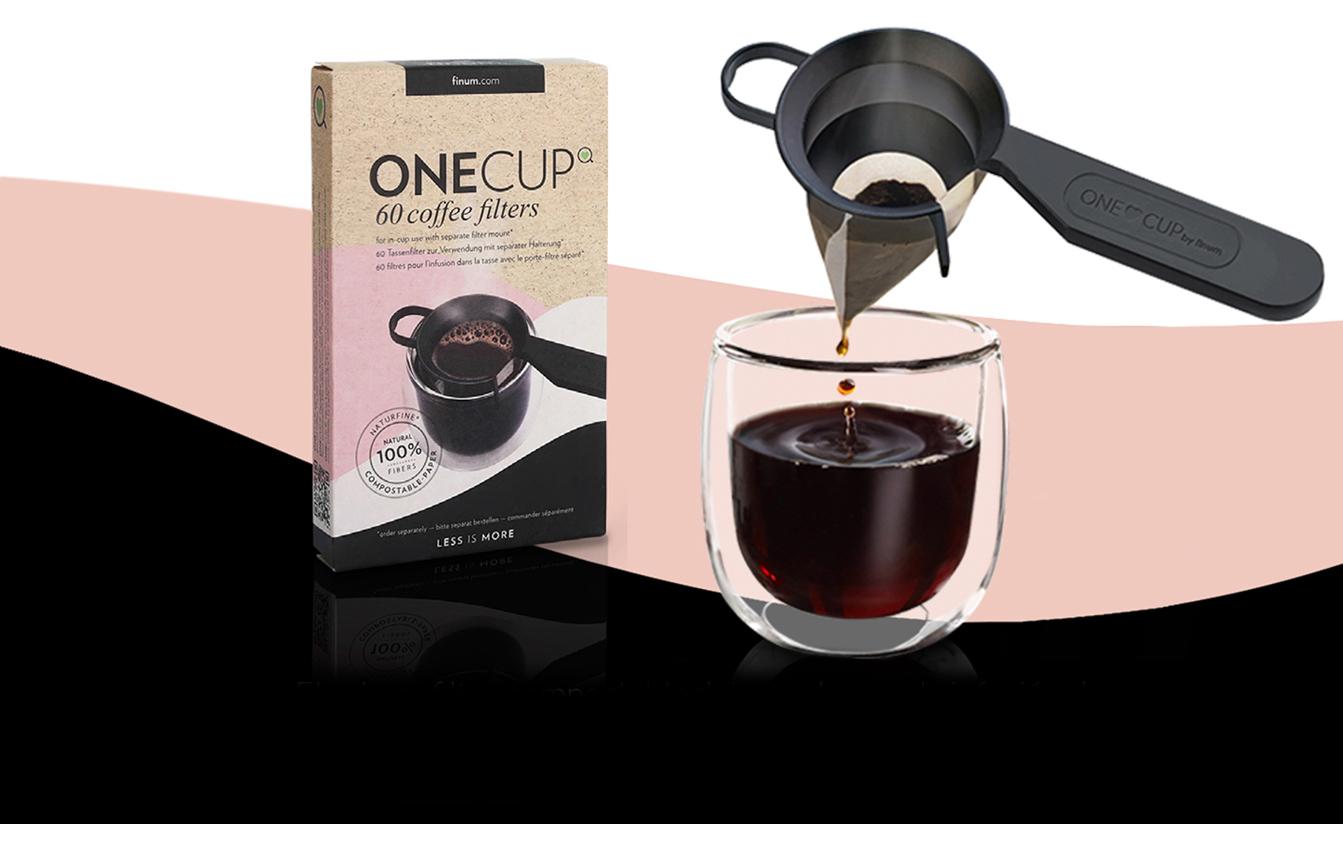Kaffeefilter One Cup 60 StückKompostierbarer Kaffeefilter