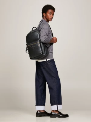 Mochila de couro premium com textura granulada