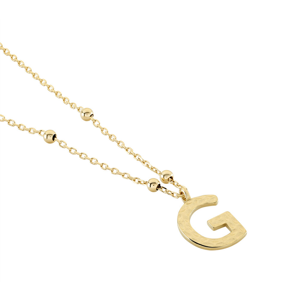 Collier Plaqué Or Jaune Lettra