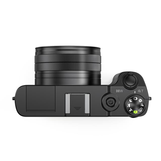 DC218T 4K HD-kamera med dobbelte linser og touch-skærm Sort