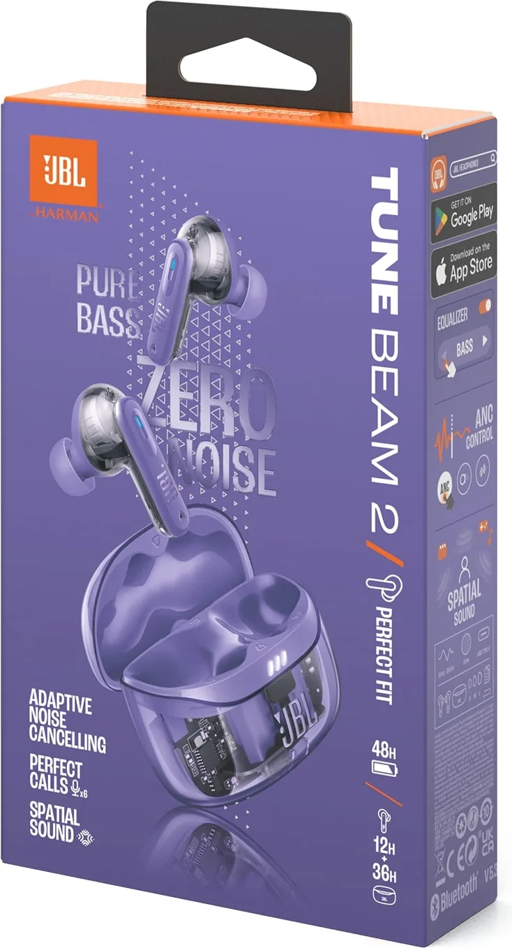 JBL Tune Beam 2 Mauve (Ghost Edition) Écouteurs True Wireless