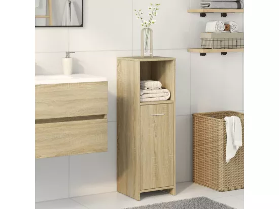 Armoire de salle de bain Chêne sonoma 30x30x95 cm Aggloméré
