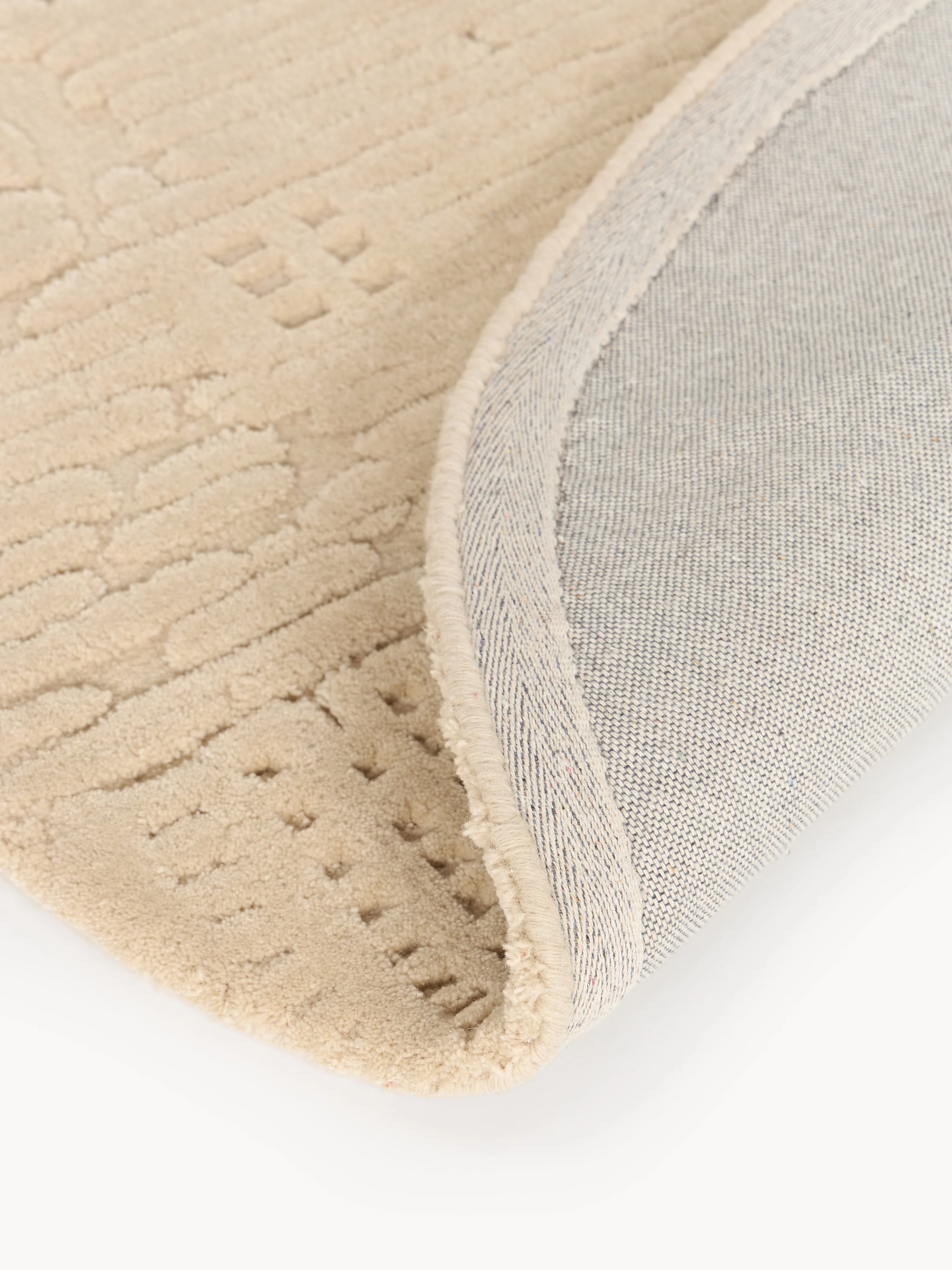 Rond wollen vloerkleed Merima, handgetuft