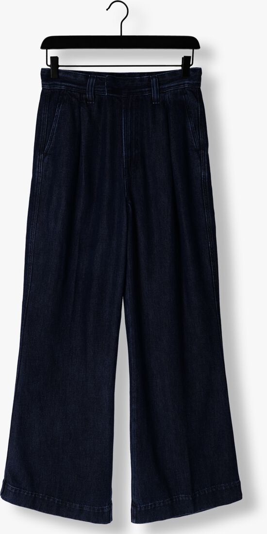 blauwe 7 for all mankind wide jeans pleated trouser stormy