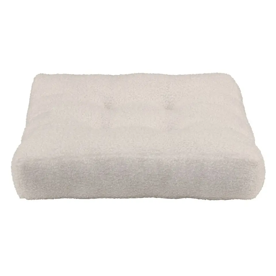 Matraskussen Cara teddy - off-white - 45x45x8 cm