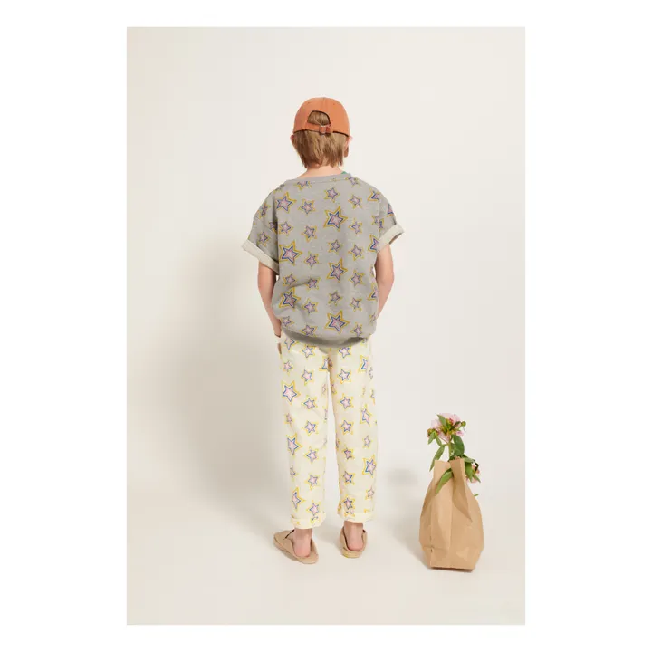 Weekend House Sweat Etoiles Coton Bio | Gris chiné
