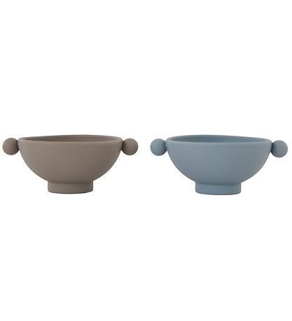 OYOY Sk?l - Tiny Inka - 2 stk. - Dusty Blue/Clay