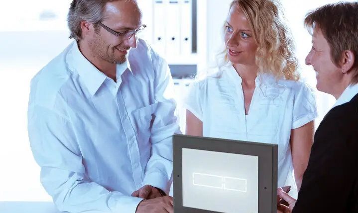 Tece - Lux Mini - Bedieningsplaat - Glas Wit - Elektronisch Touch-bediening