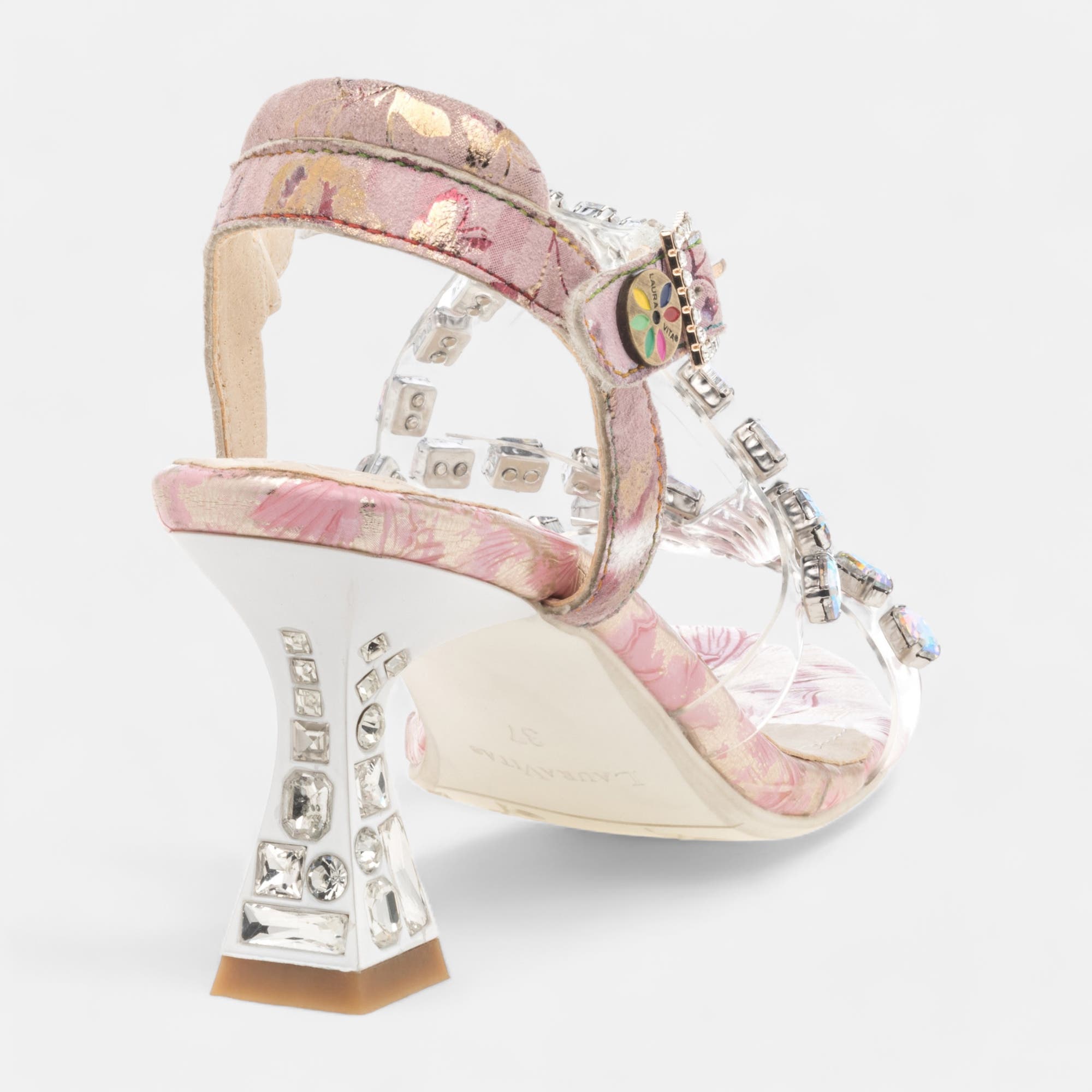 Nu-pieds à talon Femme rose