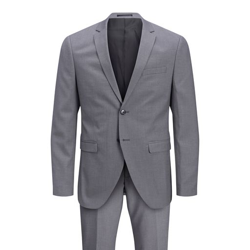 Jack&Jones Franco Jakkesæt, Light Grey Melange, 52