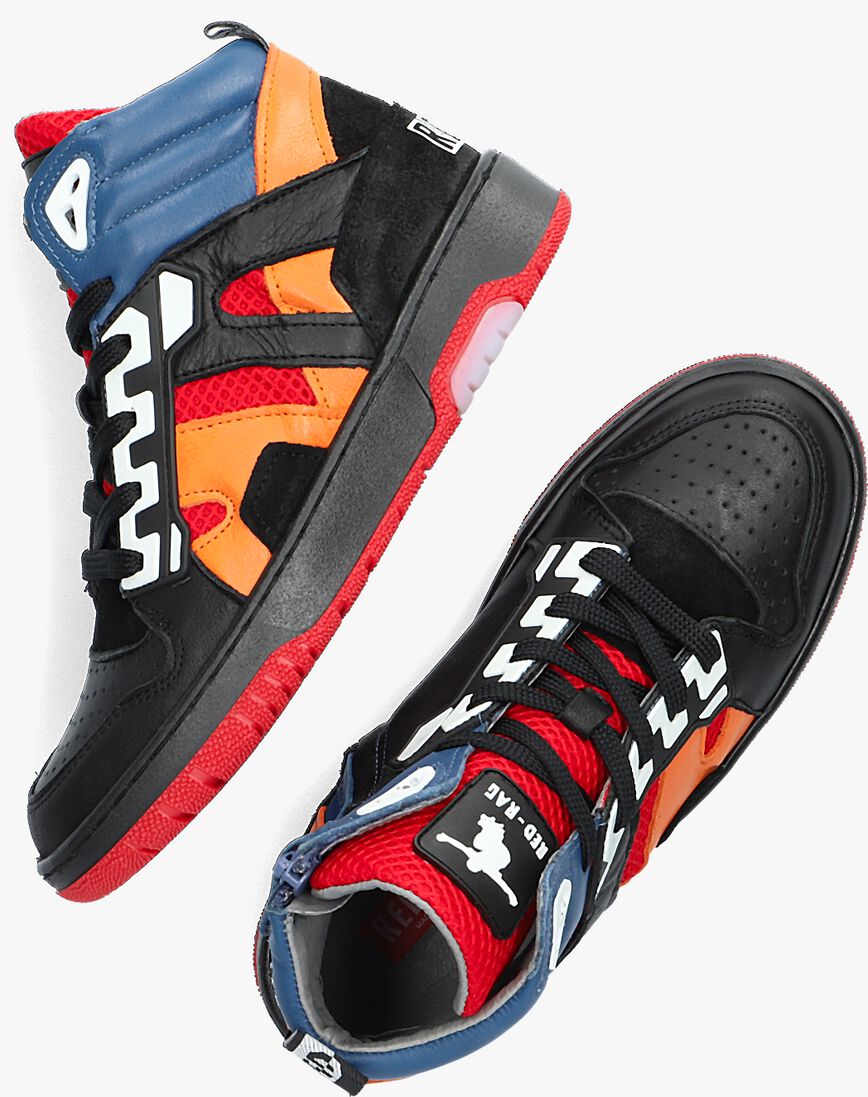 RED-RAG zwarte red-rag hoge sneaker 13679