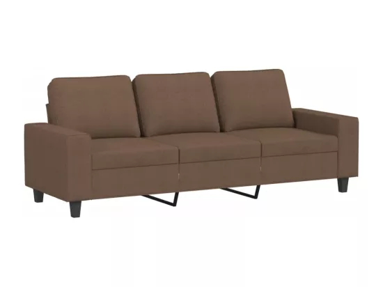 Ensemble de canapés 3 pièces marron tissu