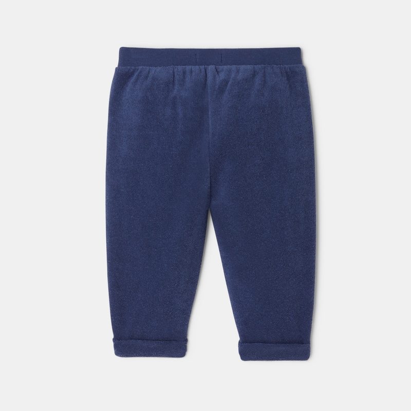 Pantalon en coton éponge bleu mixte Absorba