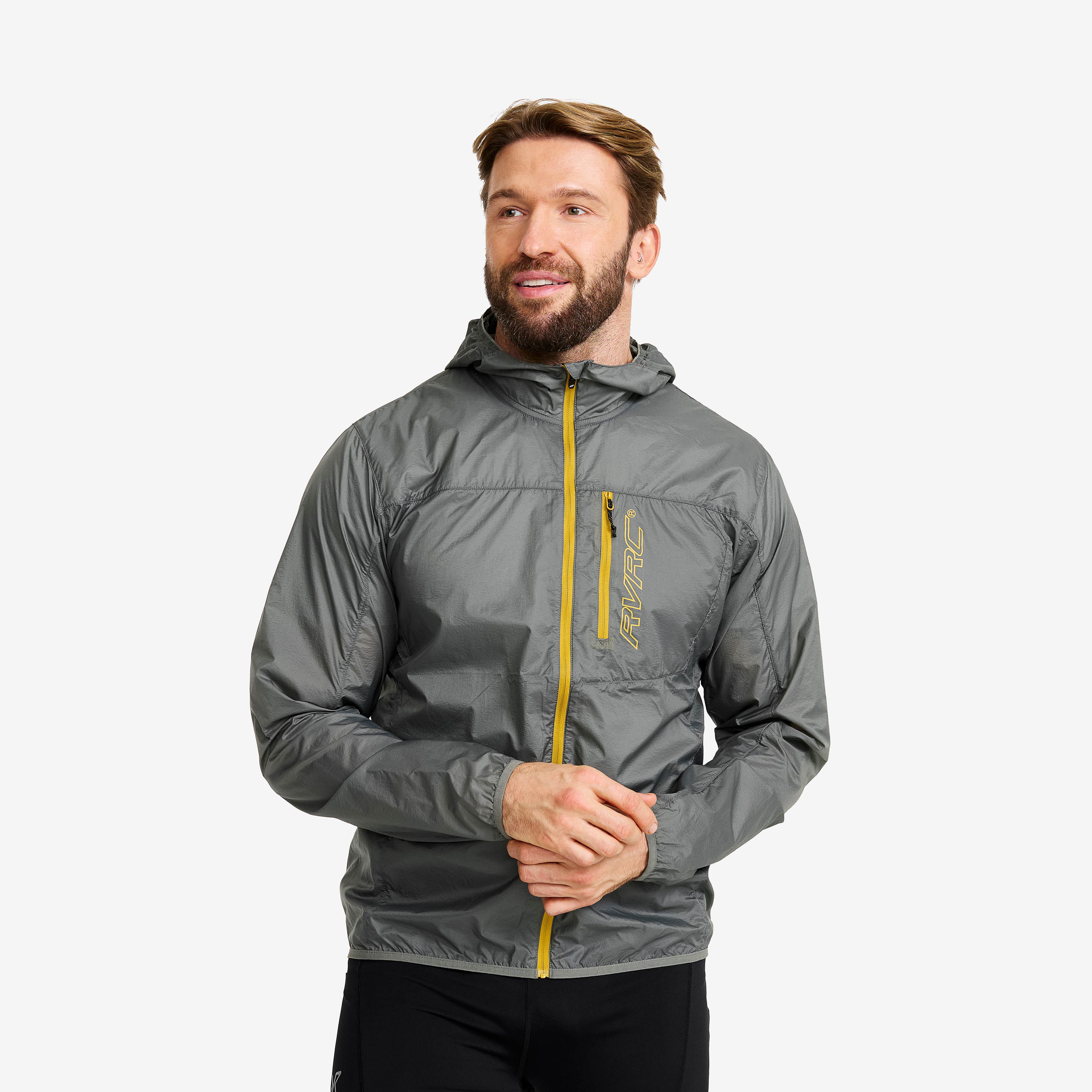 Speed Hooded Windbreaker Herre Castor Gray