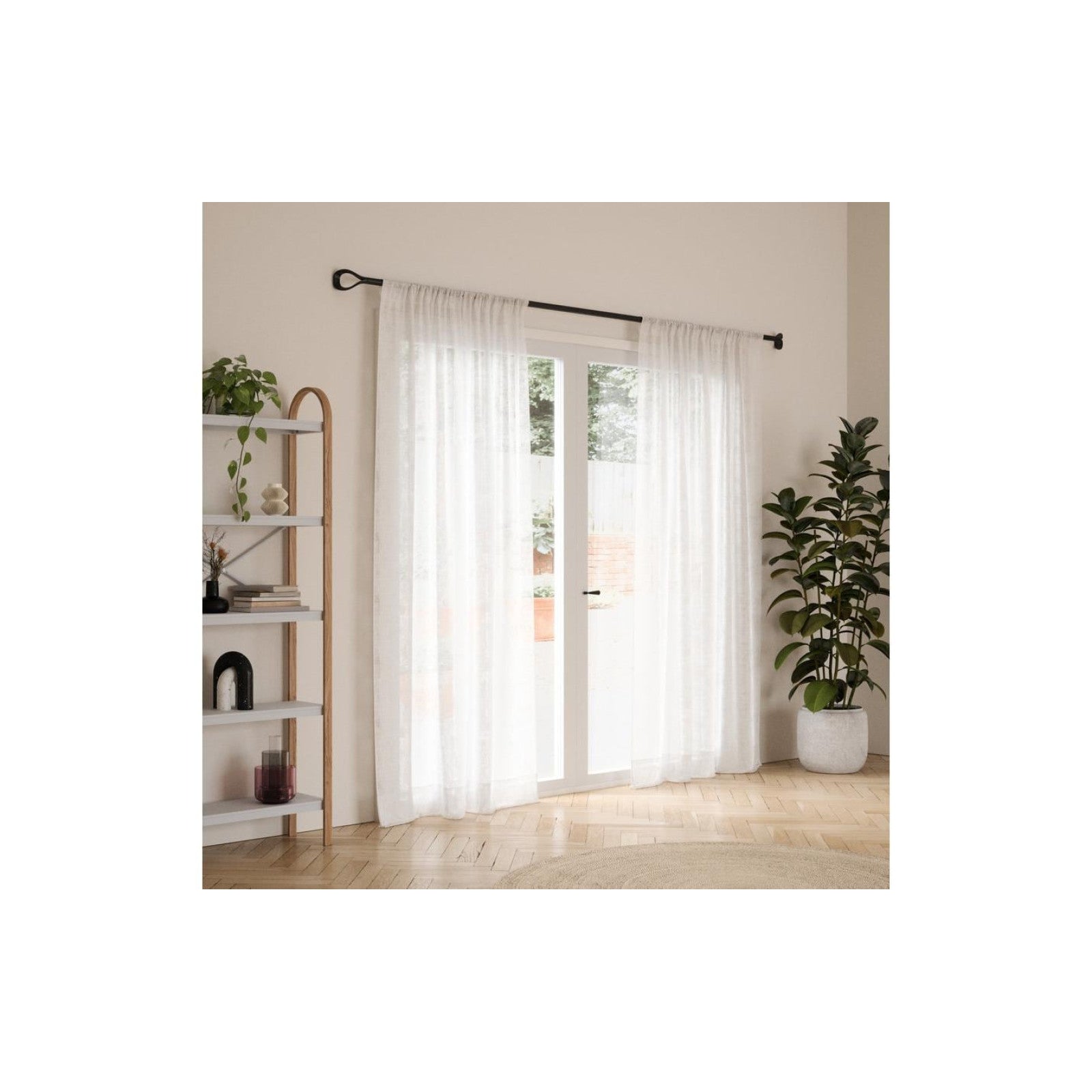 Vorhangstange Loop 107-306 cm, Schwarz