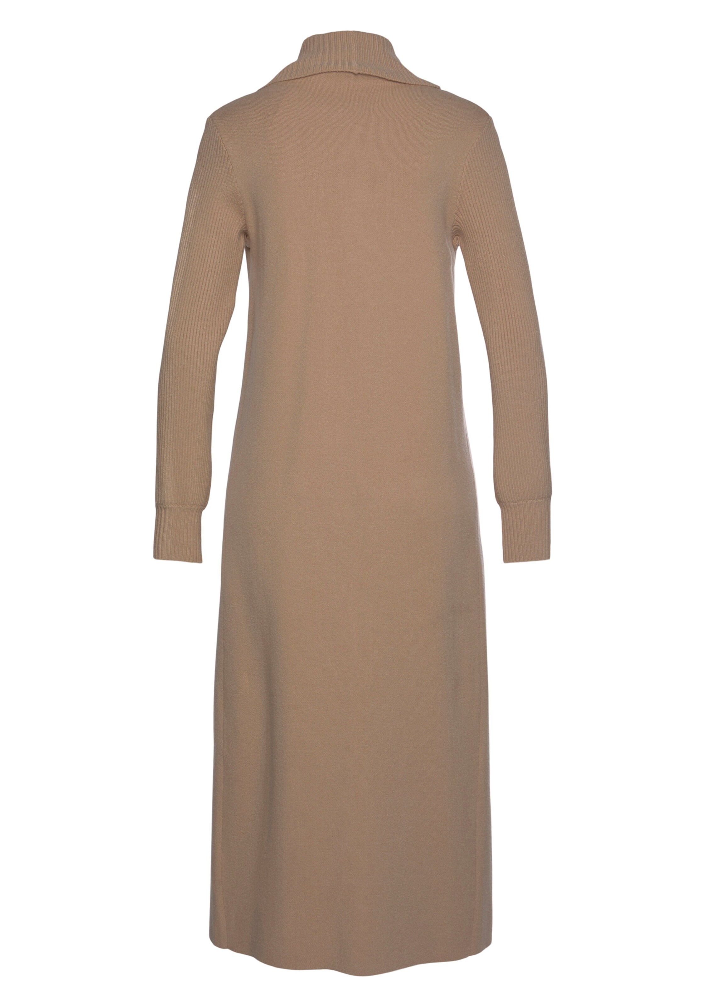 LASCANA Longstrickjacke in camelfarben