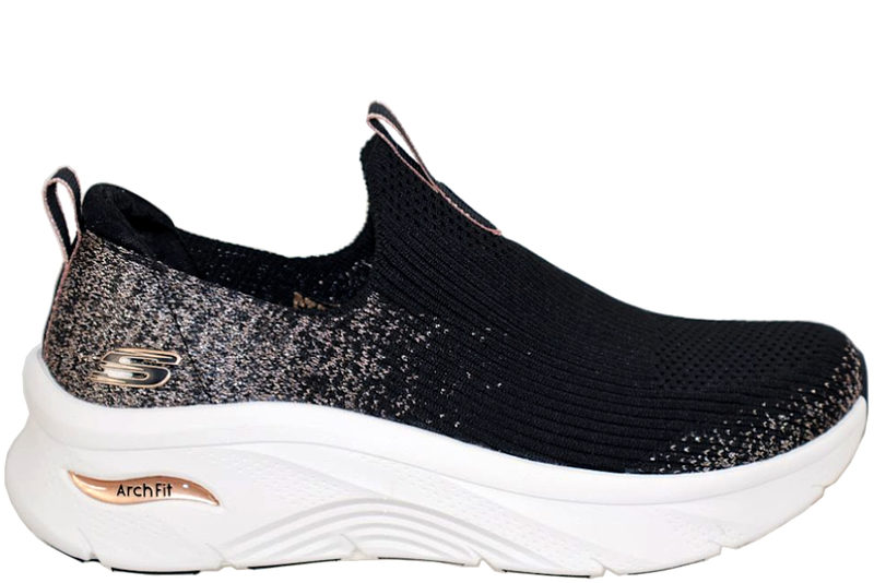SKECHERS ARCH FIT DLUX BLACK SNEAKER