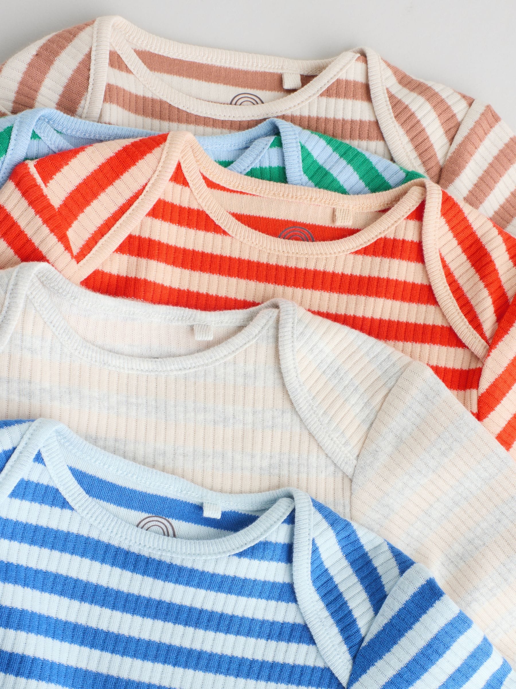 Multi - Set van 5 rompers met lange mouwen