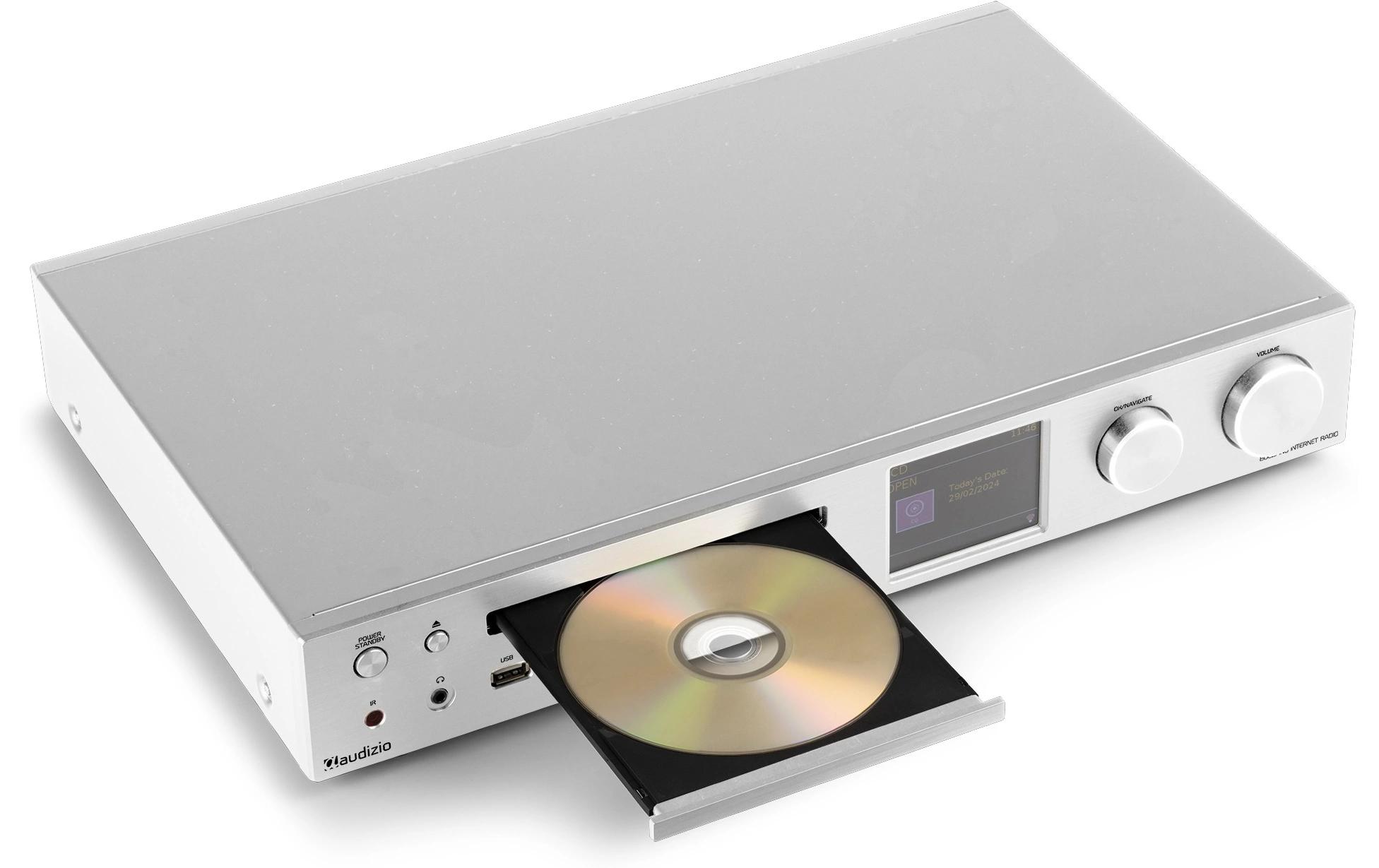 Internet Radio Bolzano Aluminium<br>Radio mit Verstärker und DAB+/CD