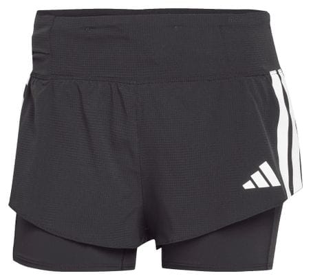 Short 2 en 1 adidas adizero Noir Femme